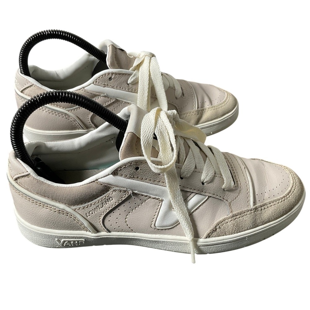 Vans Lowland CC Serio Sand White Womens 7 Leather Suede ComfyCush Sneakers